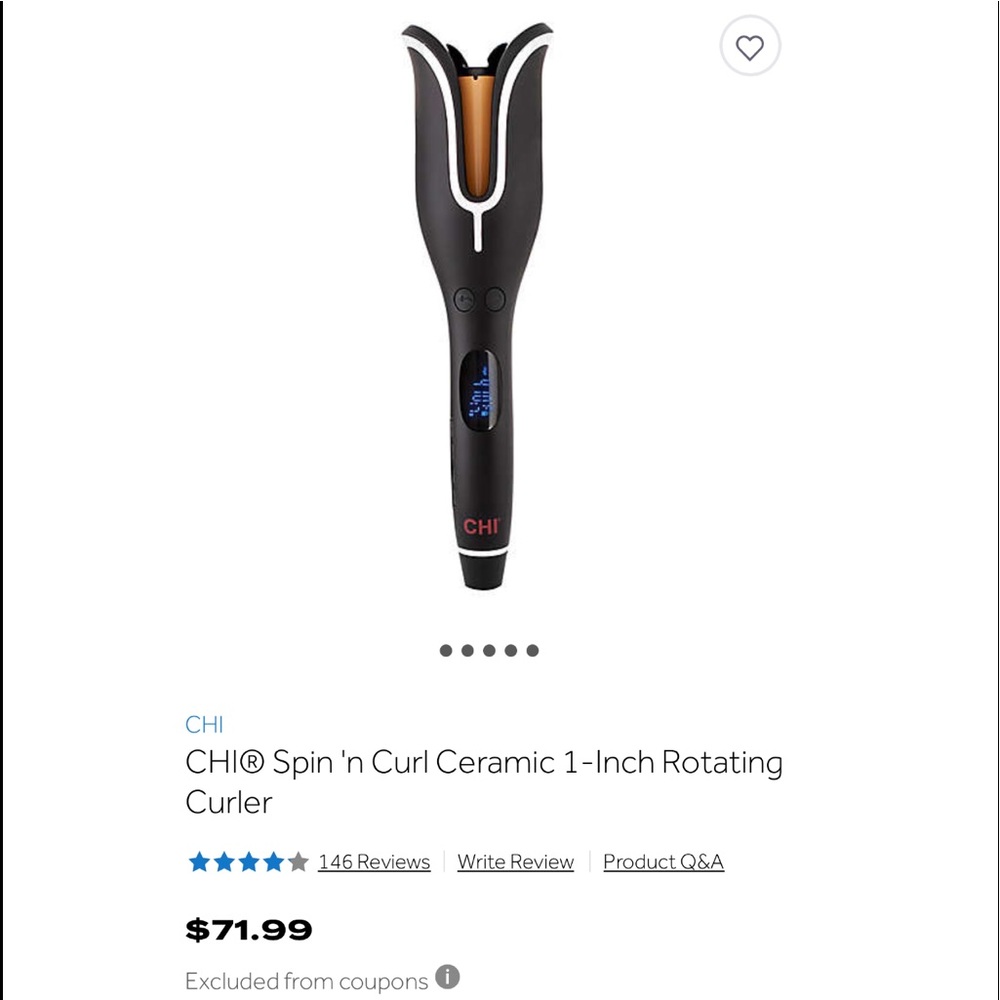 CHI® Spin 'n Curl Ceramic 1-Inch Rotating Curler